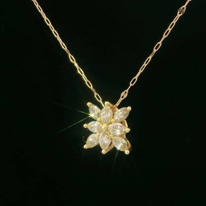 18K Rose Gold Diamond Pendant Necklace 0.46 ct Diamond