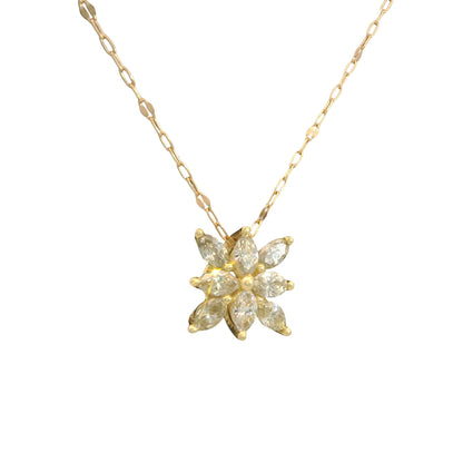 18K Rose Gold Diamond Pendant Necklace 0.46 ct Diamond