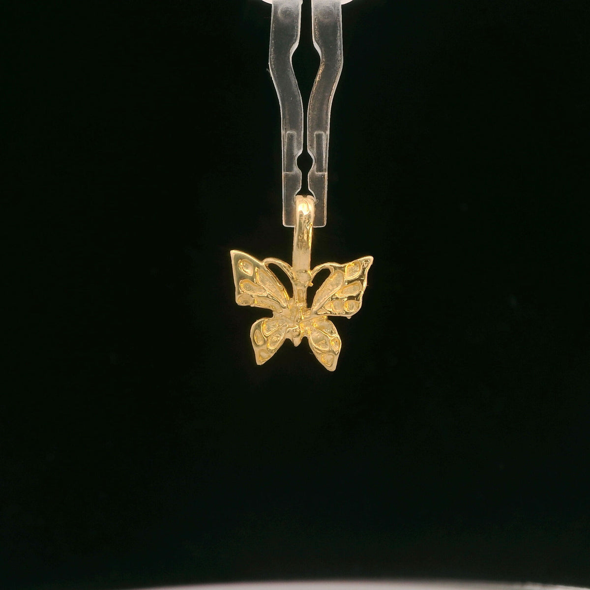 14K Yellow Gold Butterfly Charm / Pendant, Dainty Polished Everyday Design