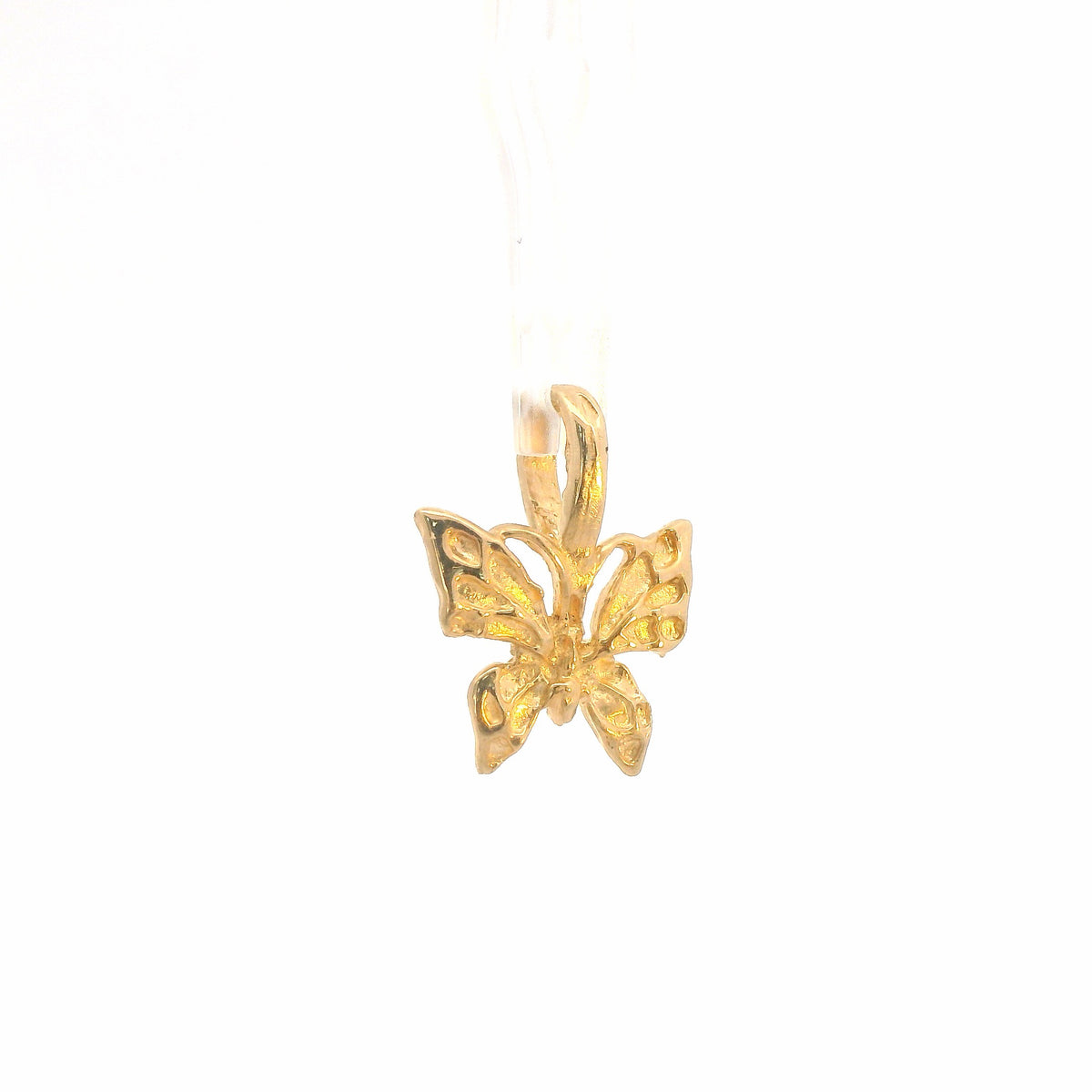 14K Yellow Gold Butterfly Charm / Pendant, Dainty Polished Everyday Design