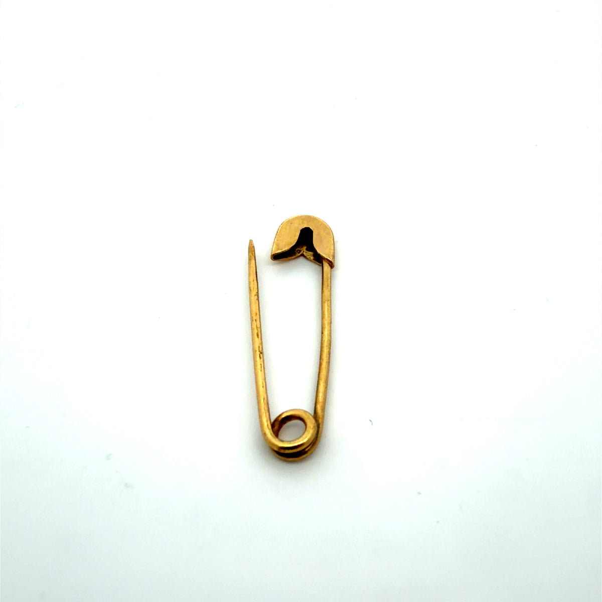 14K Yellow Gold Safety Pin Pendant, Dainty Minimalist Charm, Unique Piece