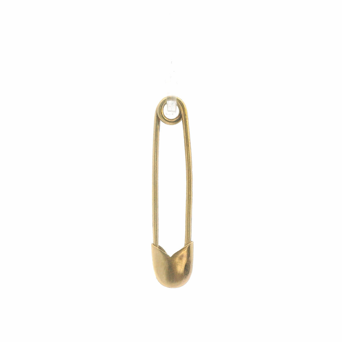 14K Yellow Gold Safety Pin Pendant, Dainty Minimalist Charm, Unique Piece