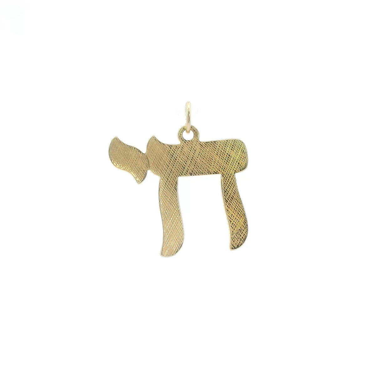 14K Yellow Gold Chai Pendant / Charm Dainty Classic Polished Hebrew Symbol