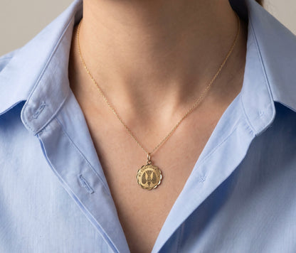 14K Yellow Gold Confirmation Charm Pendant Dainty Religious Mini Keepsake