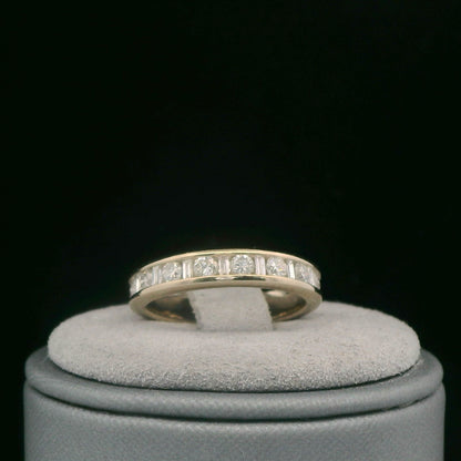 14K White Gold 0.13ctw Diamond Band Size 3.5 - Thin Stackable Wedding Ring