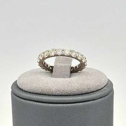 14K White Gold Diamond Eternity Band 1.68 CTW Size 4 Classic Wedding Band