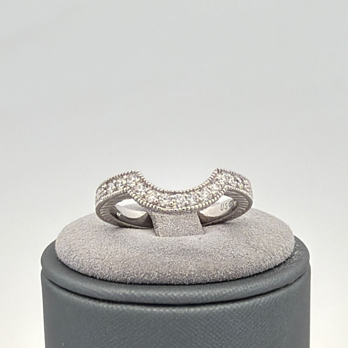 14K White Gold 0.40ctw Diamond Enhancer Band Size 7.75 for Engagement Ring