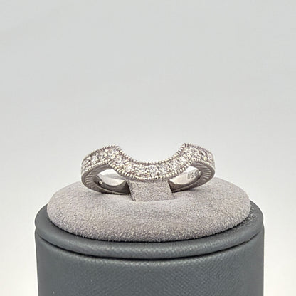 14K White Gold 0.40ctw Diamond Enhancer Band Size 7.75 for Engagement Ring