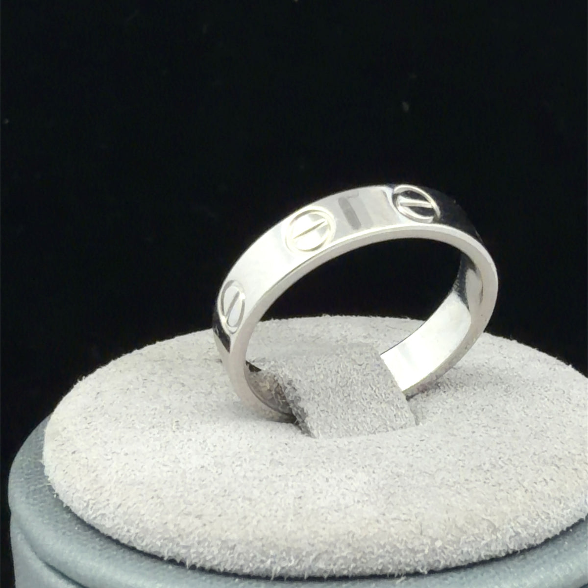 Cartier LOVE Ring Small Model White Gold Size 3.75 Classic Screw Motif