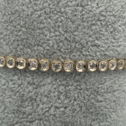 18K White Gold Diamond Tennis Bracelet 1.38 CTW Round Prong-Set 6.5 Inches