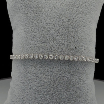 14K White and Yellow Gold Diamond Bar Bracelet, 1.56 CTW Lab-Grown