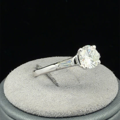 14K White Gold Diamond Engagement Ring, 1.01 CTW, Statement Ring, Size 8.25