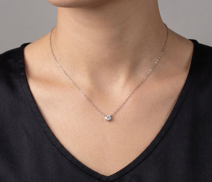 10K White Gold Diamond Pendant Necklace 0.04 CTW Diamond