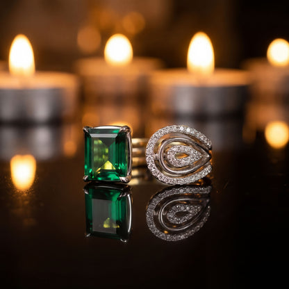 18K & Platinum 2.00ct Tourmaline and Diamond Ring