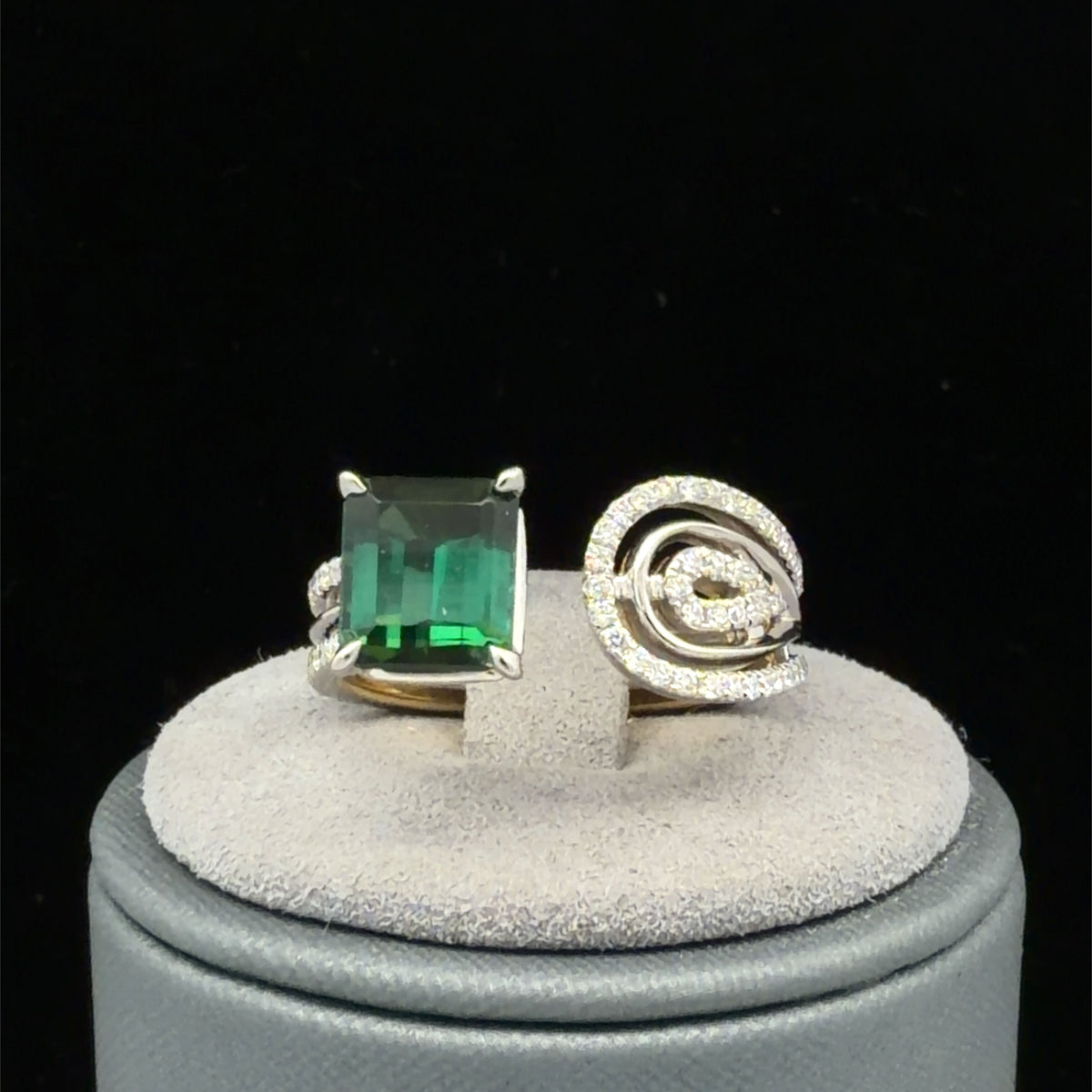18K & Platinum 2.00ct Tourmaline and Diamond Ring