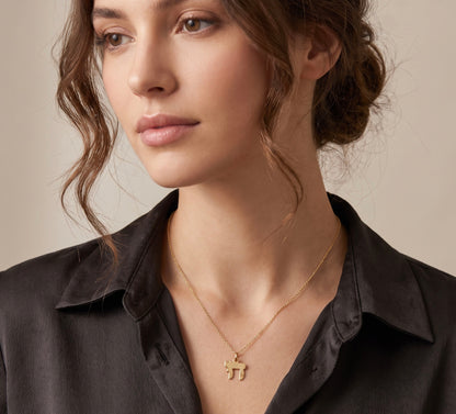14K Yellow Gold Chai Pendant / Charm, Classic Dainty Polished Hebrew Symbol