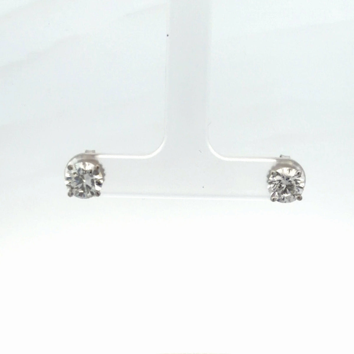 14K White Gold 2.06ctw Lab Grown Diamond Martini Set Earrings
