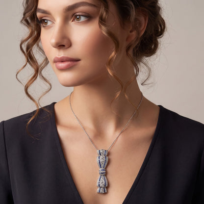 Platinum Antique Diamond And Sapphire Convertible Brooch/Pendant