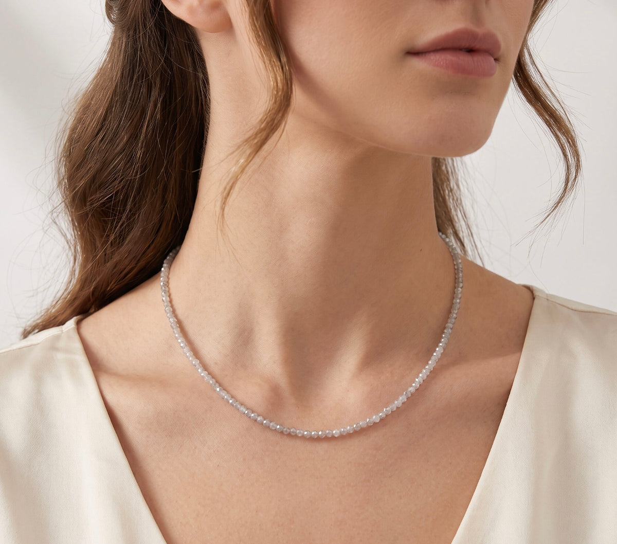 14K Yellow Gold 10.50ctw Natural Diamond Bead Necklace w/ Two Inch Extension Chain