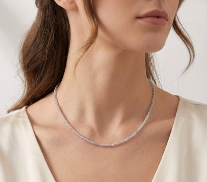 14K Yellow Gold 10.50ctw Natural Diamond Bead Necklace w/ Two Inch Extension Chain