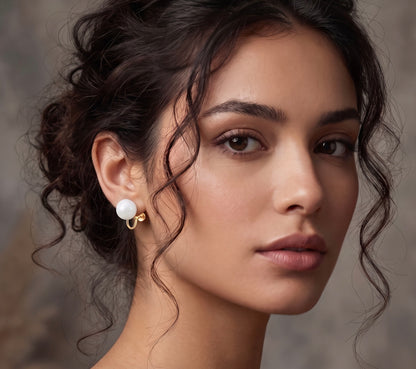 14K Vintage Style Non-Pierced Screwback Earrings