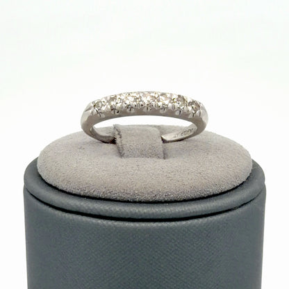 Platinum Vintage Style Diamond Band, 0.48 CTW Round-Cut Diamond Band Size 7