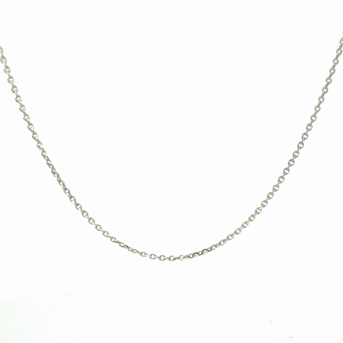 14K White Gold Chain Necklace, 20-Inch Dainty Minimalist Everyday Chain