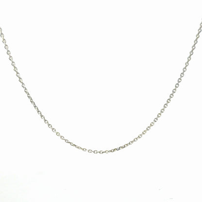 14K White Gold Chain Necklace, 20-Inch Dainty Minimalist Everyday Chain
