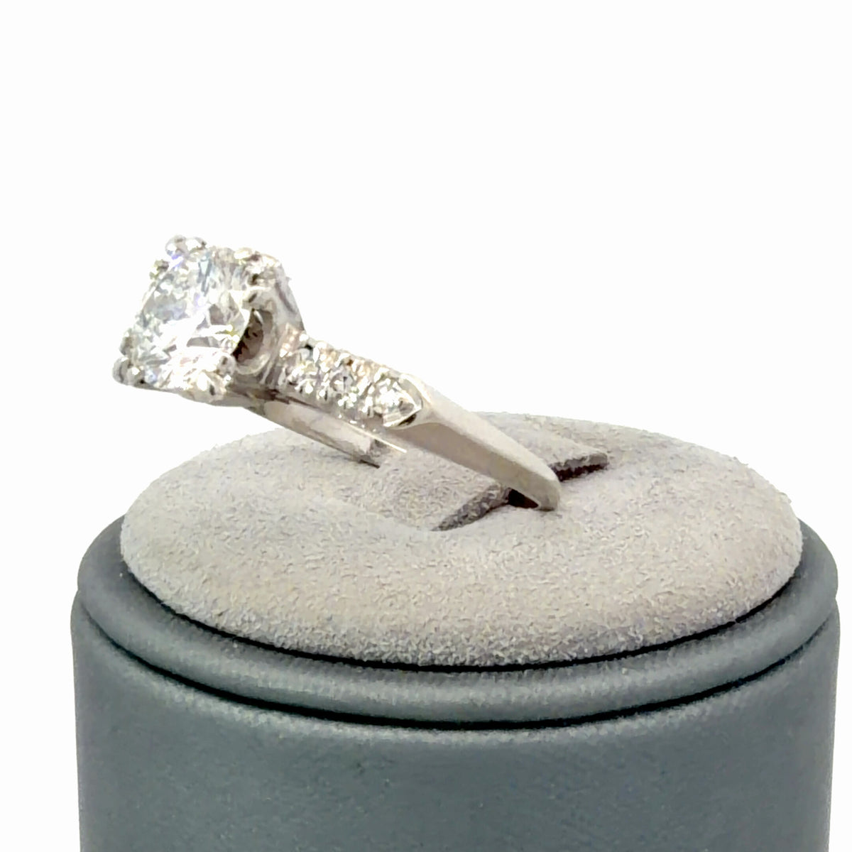 Platinum Antique Style Diamond Engagement Ring, 1.52 CTW Lab-Grown Center
