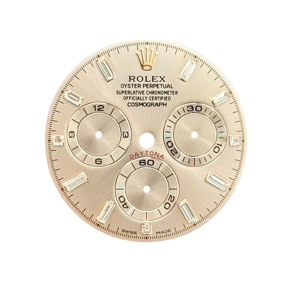 Rolex Daytona Sundust Baguette Diamond Dial Rose Gold