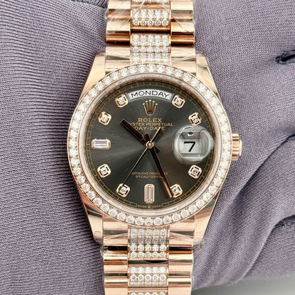 Rolex Day-Date 36Mm 128345Rbr Rose Gold