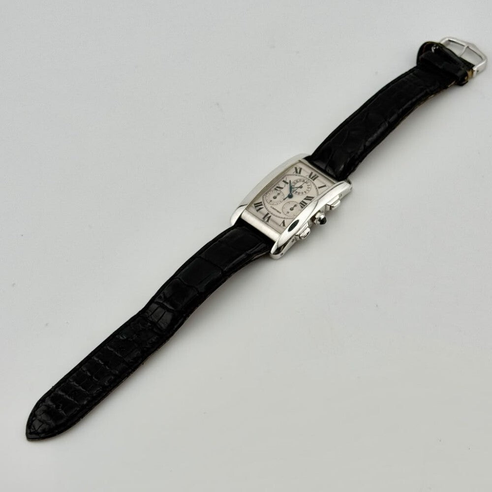 Cartier Tank Americaine Chronoflex 2312 White Gold