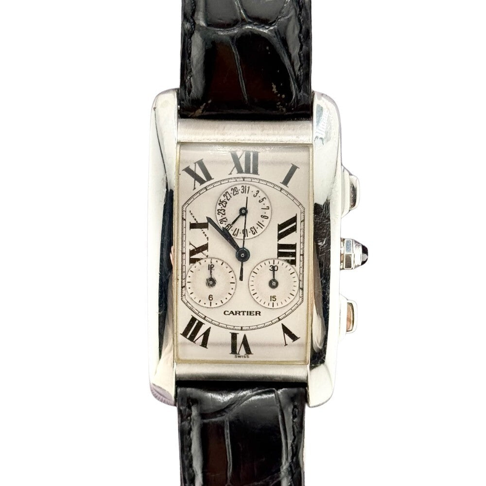 Cartier Tank Americaine Chronoflex 2312 White Gold