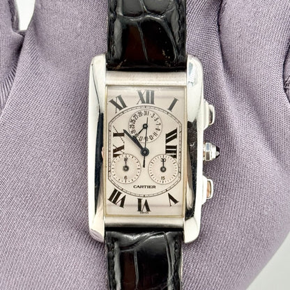 Cartier Tank Americaine Chronoflex 2312 White Gold
