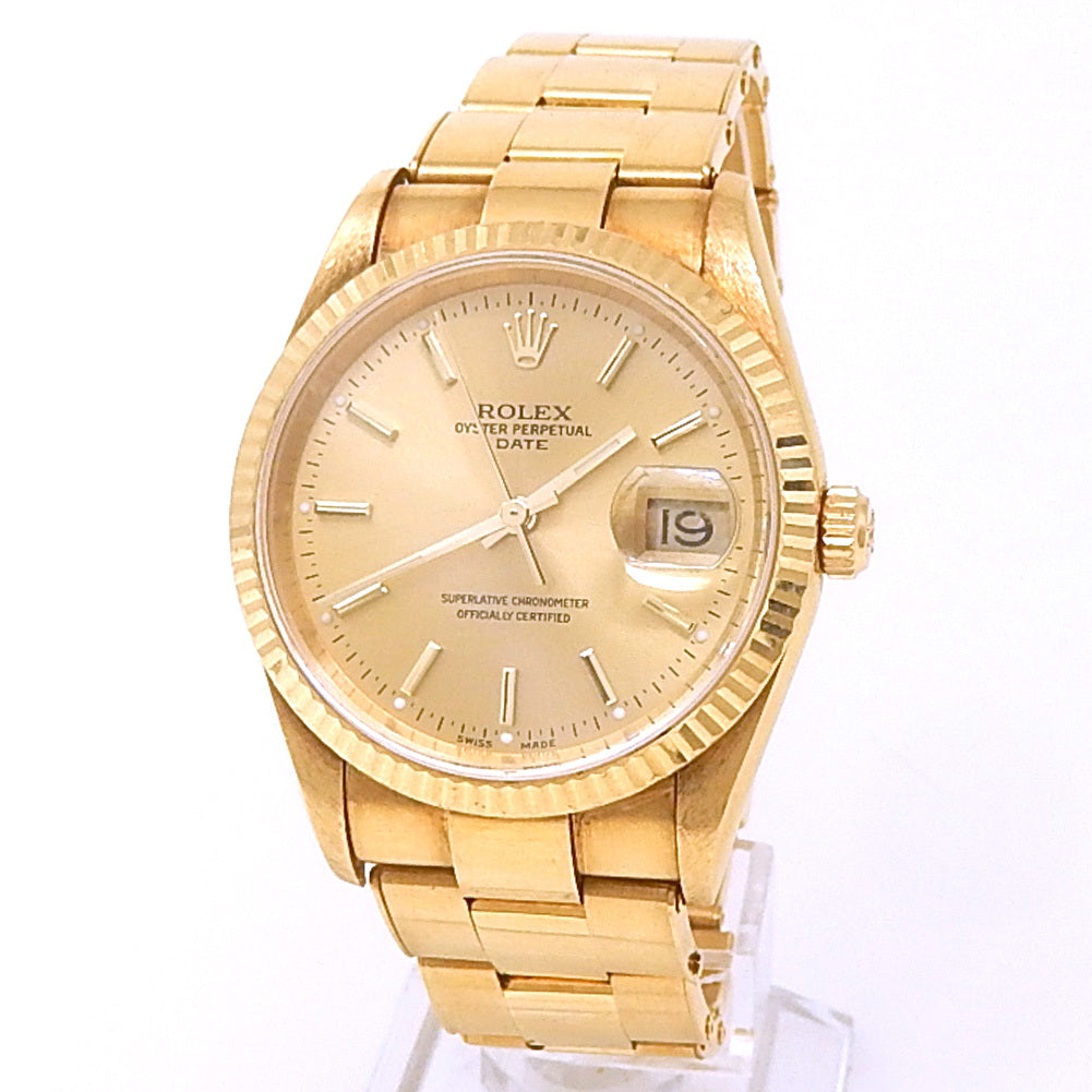 Rolex Oyster Perpetual Date Yellow Gold