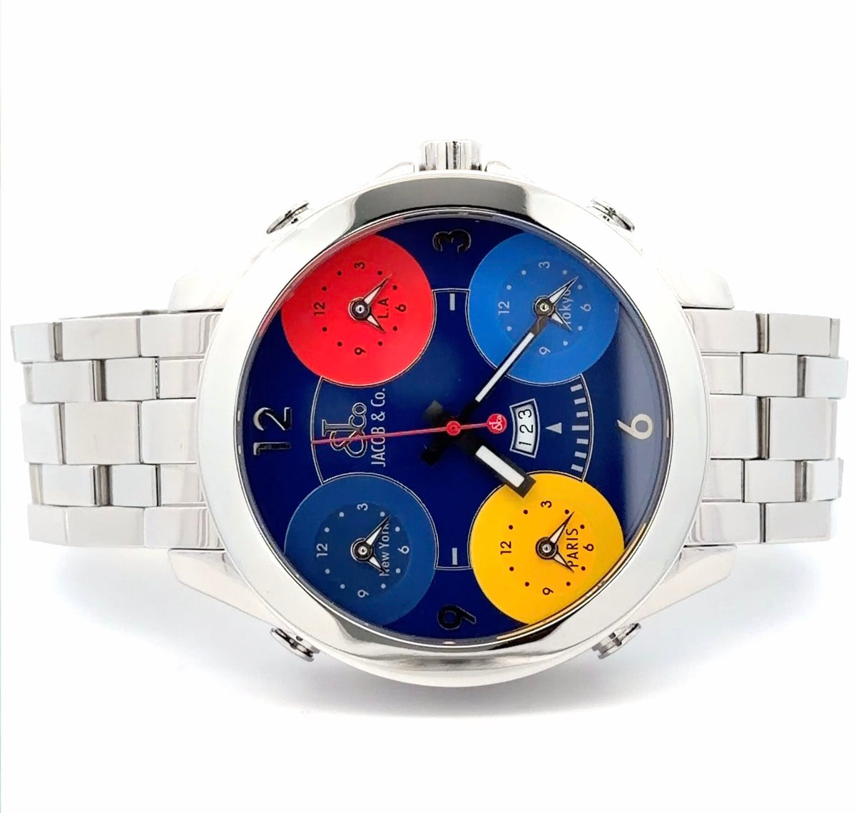 Mens Jacob & Co Five Time Zone JC Quartz Watch