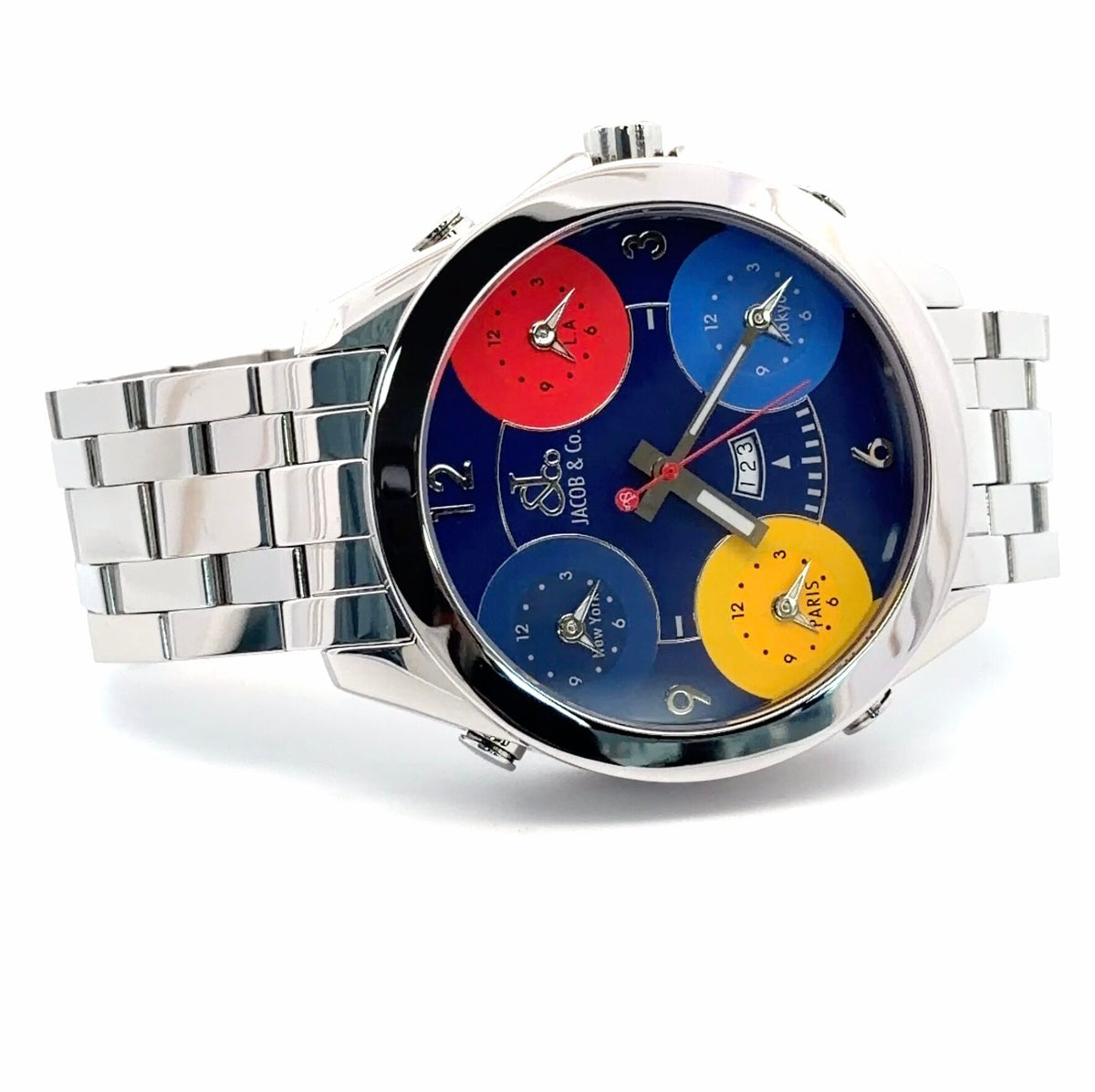 Mens Jacob & Co Five Time Zone JC Quartz Watch
