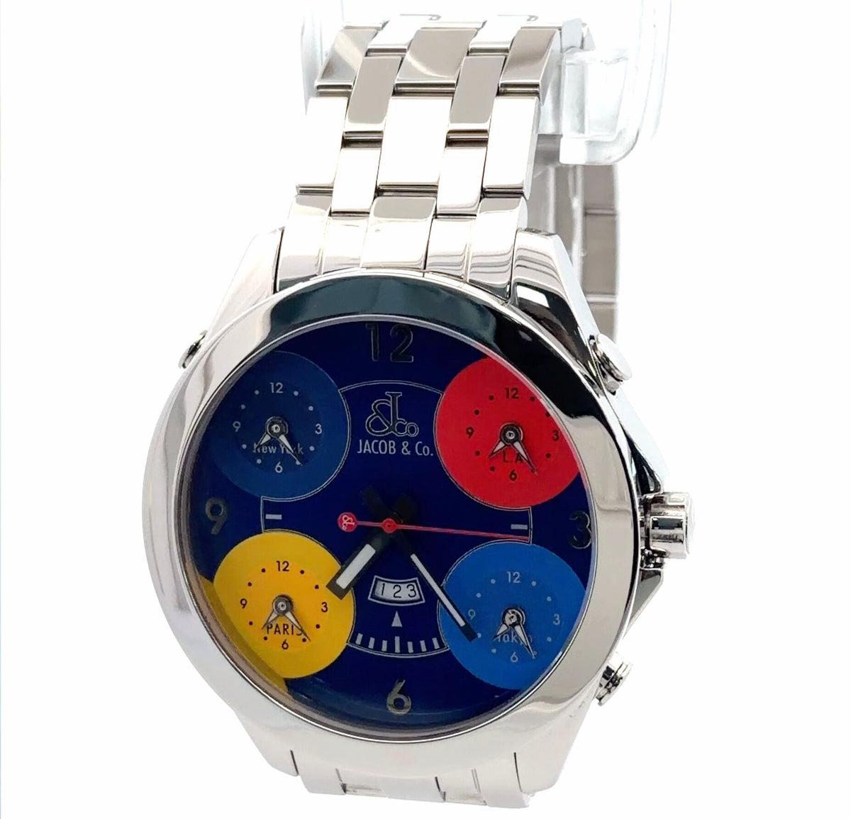 Mens Jacob & Co Five Time Zone JC Quartz Watch