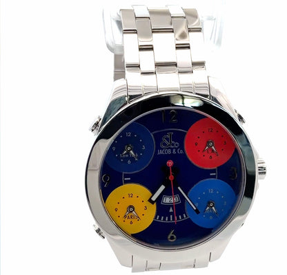 Mens Jacob & Co Five Time Zone JC Quartz Watch