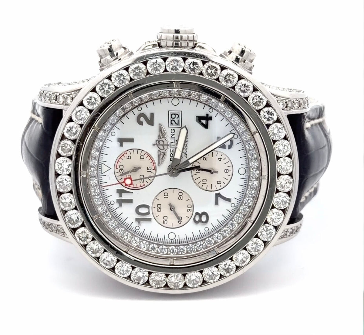 Mens Breitling Super Avenger Chronograph Diamond Watch