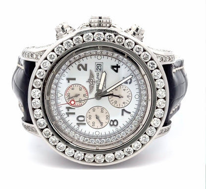 Mens Breitling Super Avenger Chronograph Diamond Watch