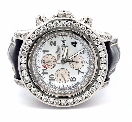 Mens Breitling Super Avenger Chronograph Diamond Watch