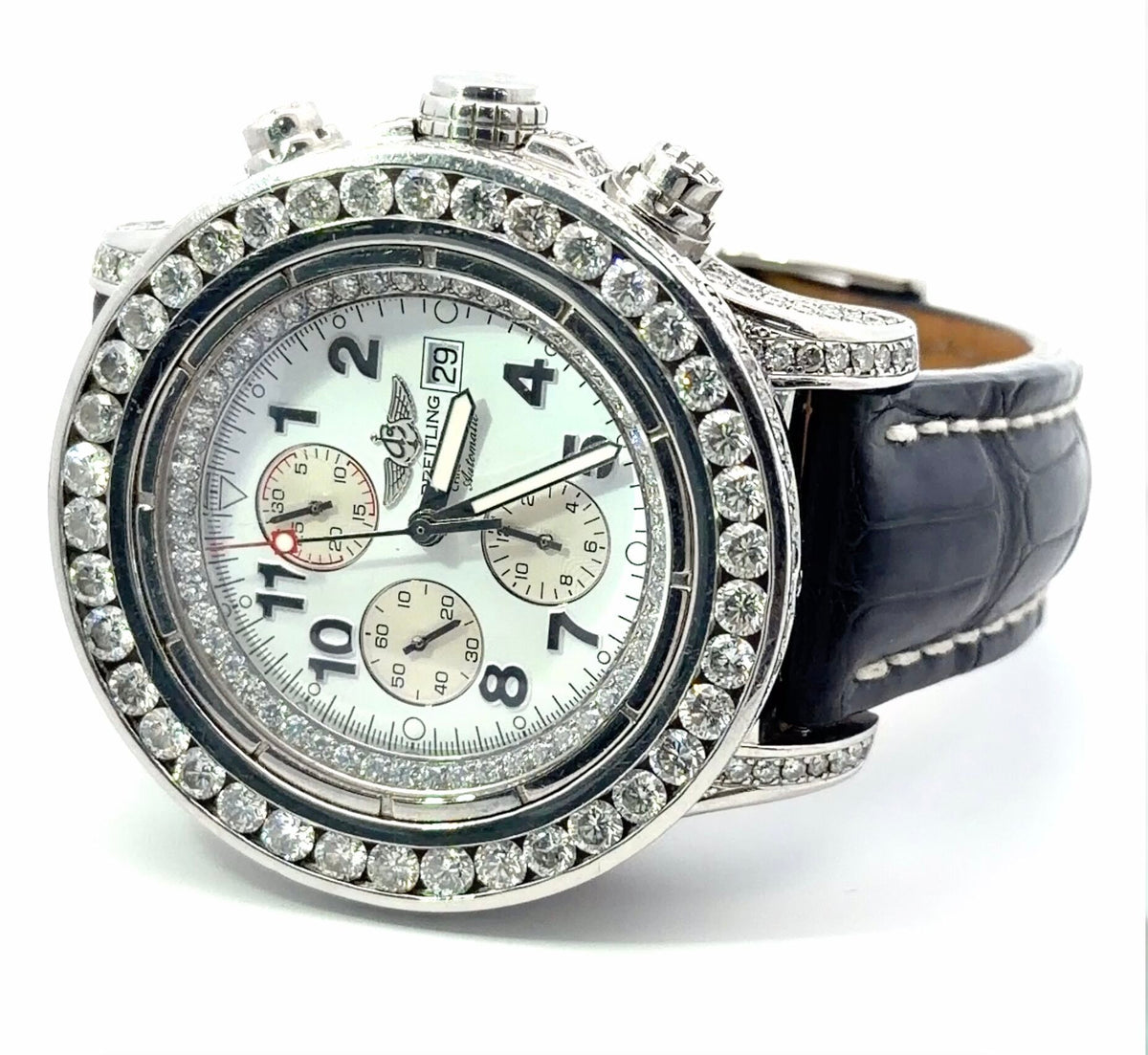 Mens Breitling Super Avenger Chronograph Diamond Watch