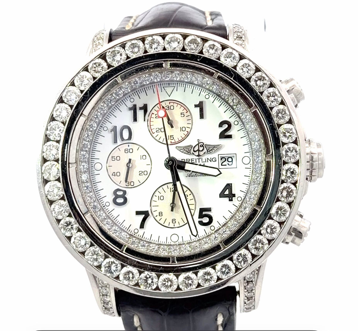 Mens Breitling Super Avenger Chronograph Diamond Watch