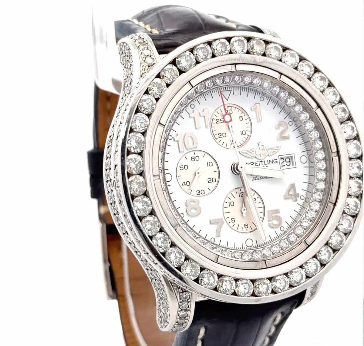 Mens Breitling Super Avenger Chronograph Diamond Watch