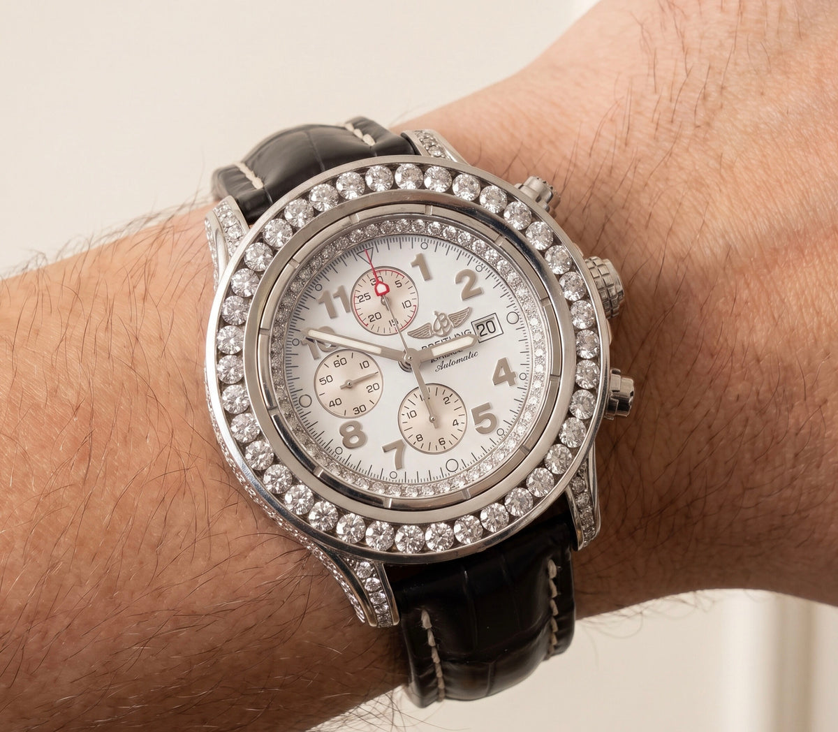 Mens Breitling Super Avenger Chronograph Diamond Watch