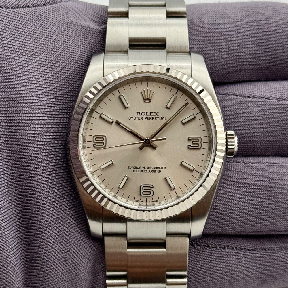 Rolex Oyster Perpetual 36Mm 116034 Steel And White Gold