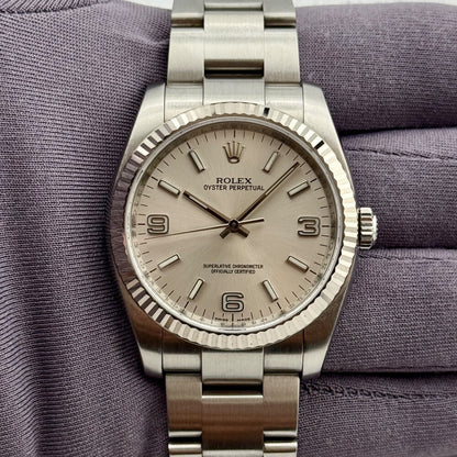 Rolex Oyster Perpetual 36Mm 116034 Steel And White Gold