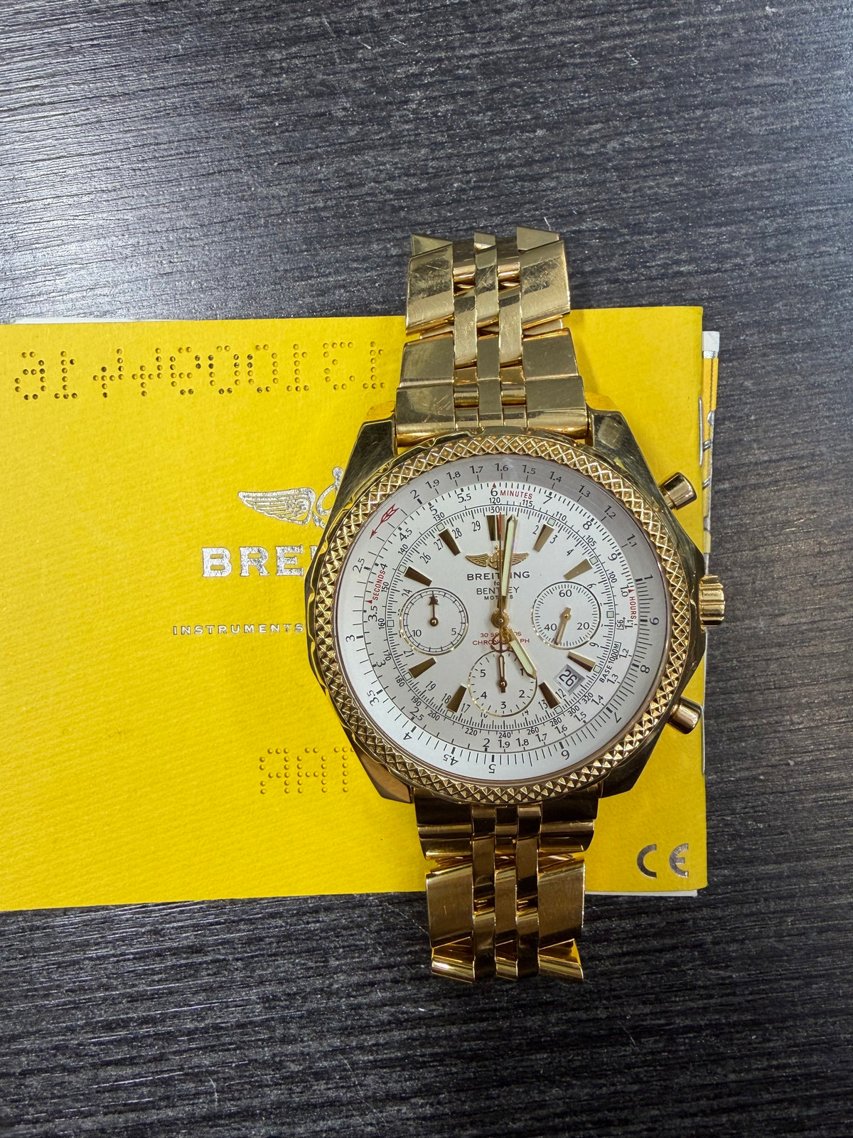 Breitling Bentley Yellow Gold Watch