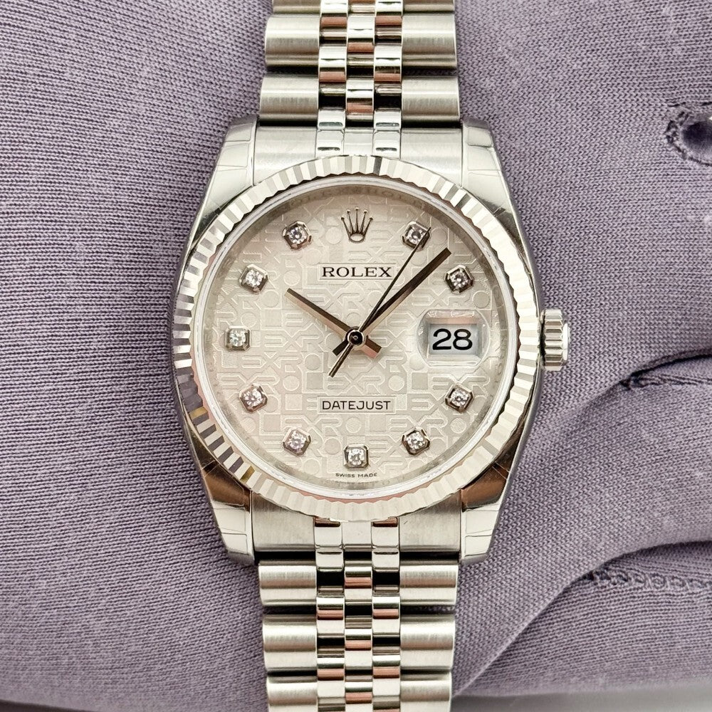 Rolex Datejust 36Mm 116234 Steel And White Gold